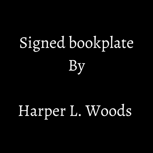 Harper L. Woods hand stamped Bookplate (This item ordered on its own will have no tracking and be shipped in an envelope)