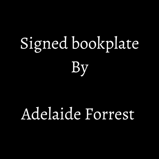 Adelaide Forrest hand stamped Bookplate (This item ordered on its own will have no tracking and be shipped in an envelope)